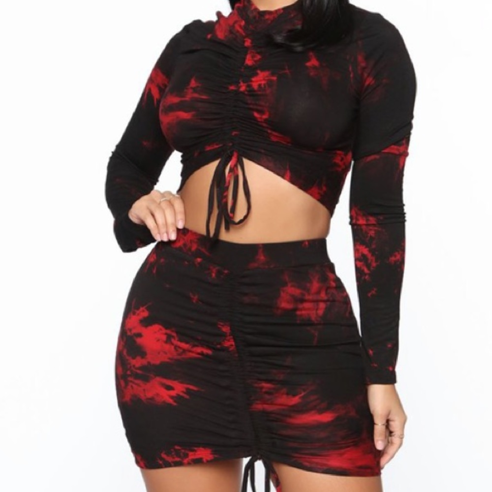 Alternate universe tie dye skirt set